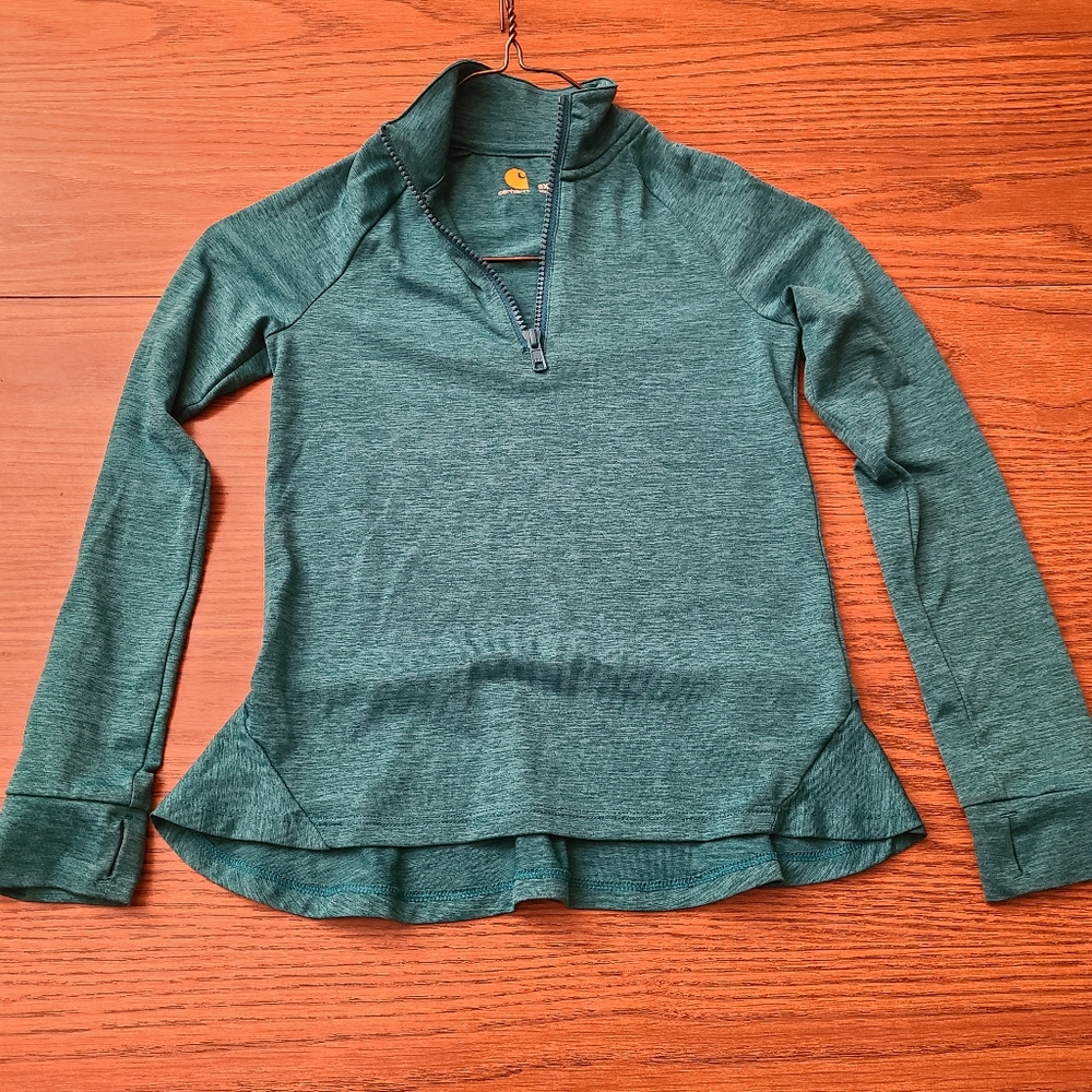 Carhartt Force Teal Girls Long Sleeve Shirt  in Size 6X
